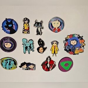 Brand New! Coraline Enamel Pin Lot